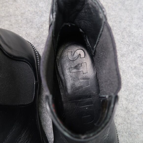 Staud Shoes Womens 36 Boots Chelsea Palamino Leather Casual Platform Black Ankle - Picture 16 of 16